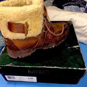 Lauren Ralph Lauren Brown Leather boots